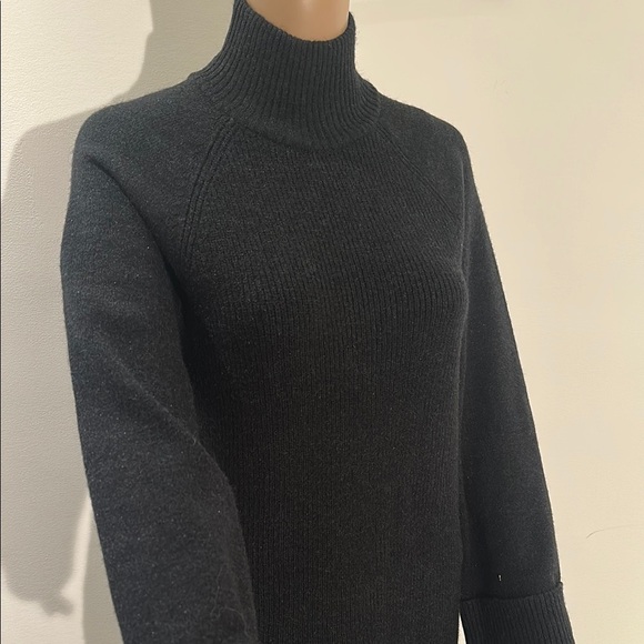 RW&CO Black Ribbed Mock Neck Long Sleeve Dress - Picture 5 of 9